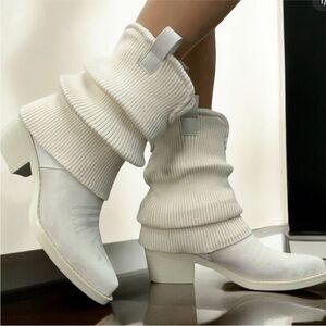 Cozy Cream Cowboy Boots